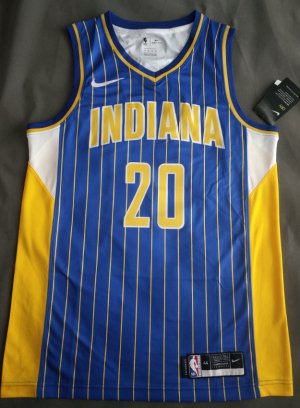 Maillot de Basket #20 Mcdermott Indiana Pacers 2020-21 city Bleu Imprimé